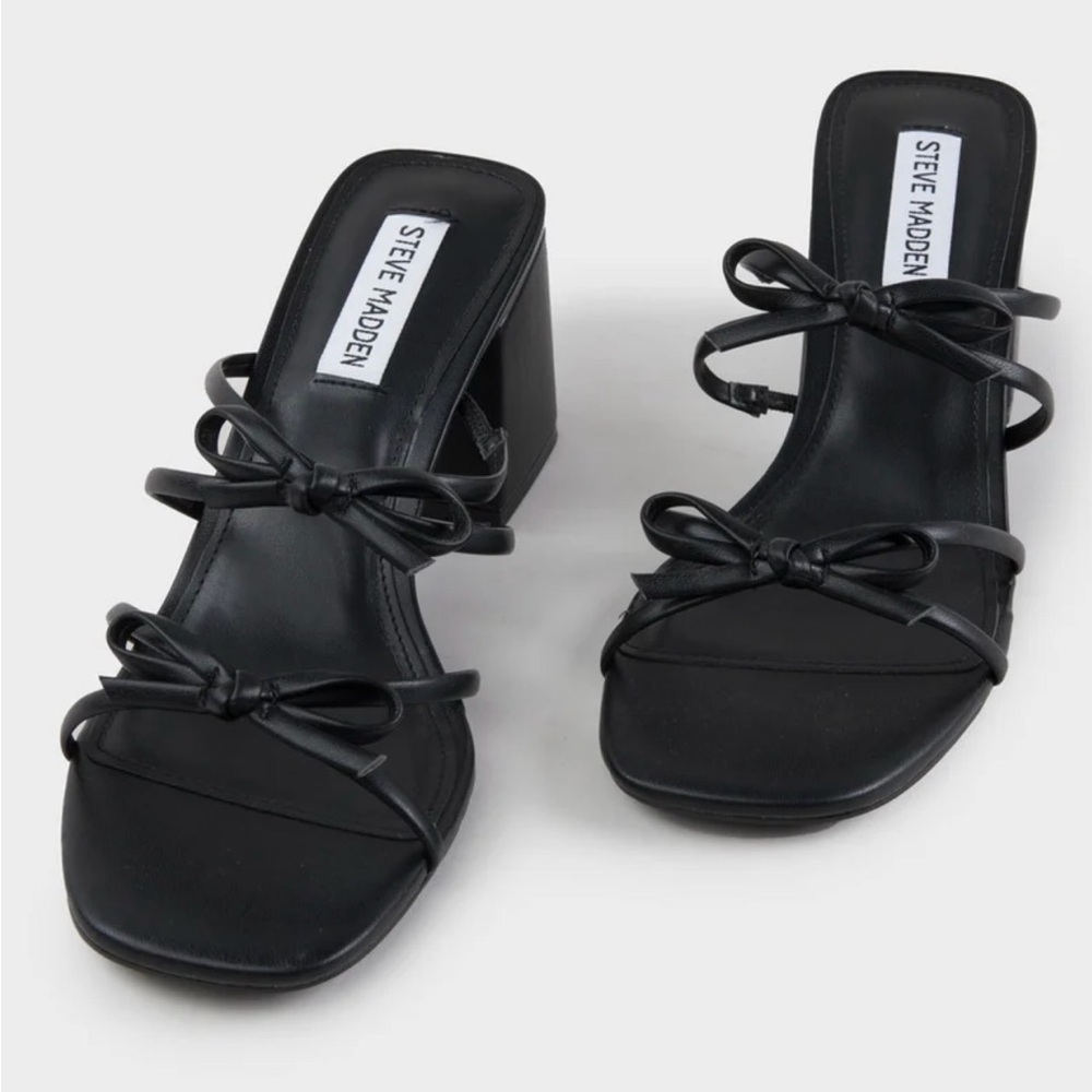 Steve Madden Black Strappy Heels
